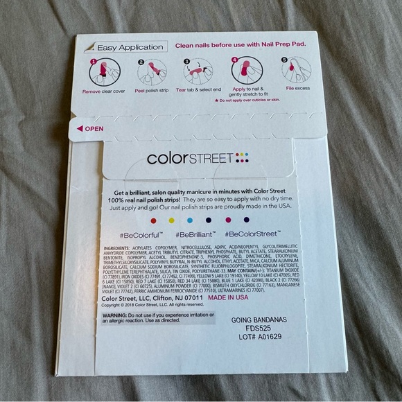 *Retired, HTF* Color Street: Going Bandanas | Patriotic Red White Blue America - Picture 4 of 9